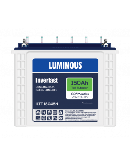 LUMINOUS INVERLAST - ILTT 18048N 150AH TALL TUBULAR BATTERY